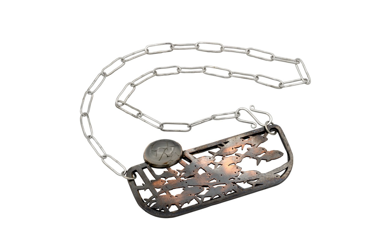 Alohi Kai Hanauma Bay + agate necklace - copper