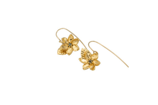 Nanu gold + blue topaz earrings