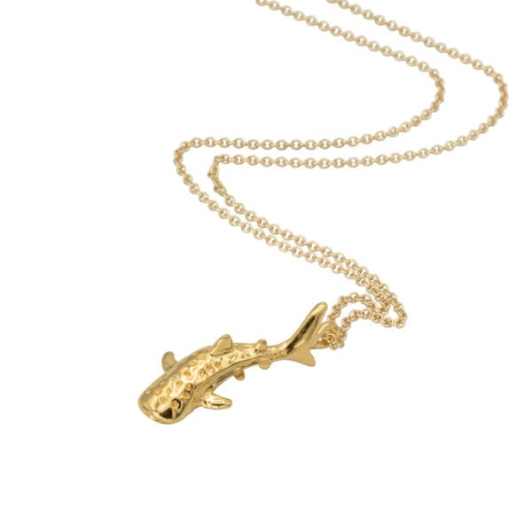 whale shark necklace gold side