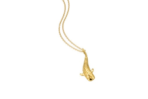 whale shark necklace gold front