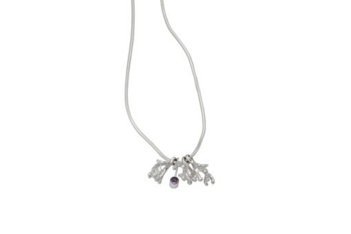 Finger Coral necklace SS-amethyst