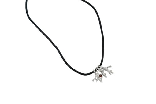 Finger Coral necklace silicone-garnet